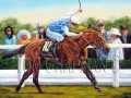 Goldikova Winning at Ascot, horseracing oil painting
